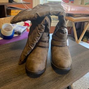 Just Fab Brown Evita Boots - 11US - 42EU